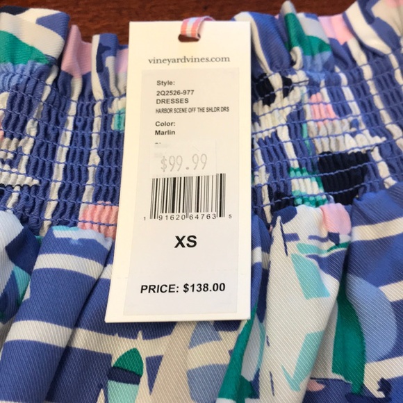 NWT Vineyard Vines off the shoulder dress - Picture 7 of 14
